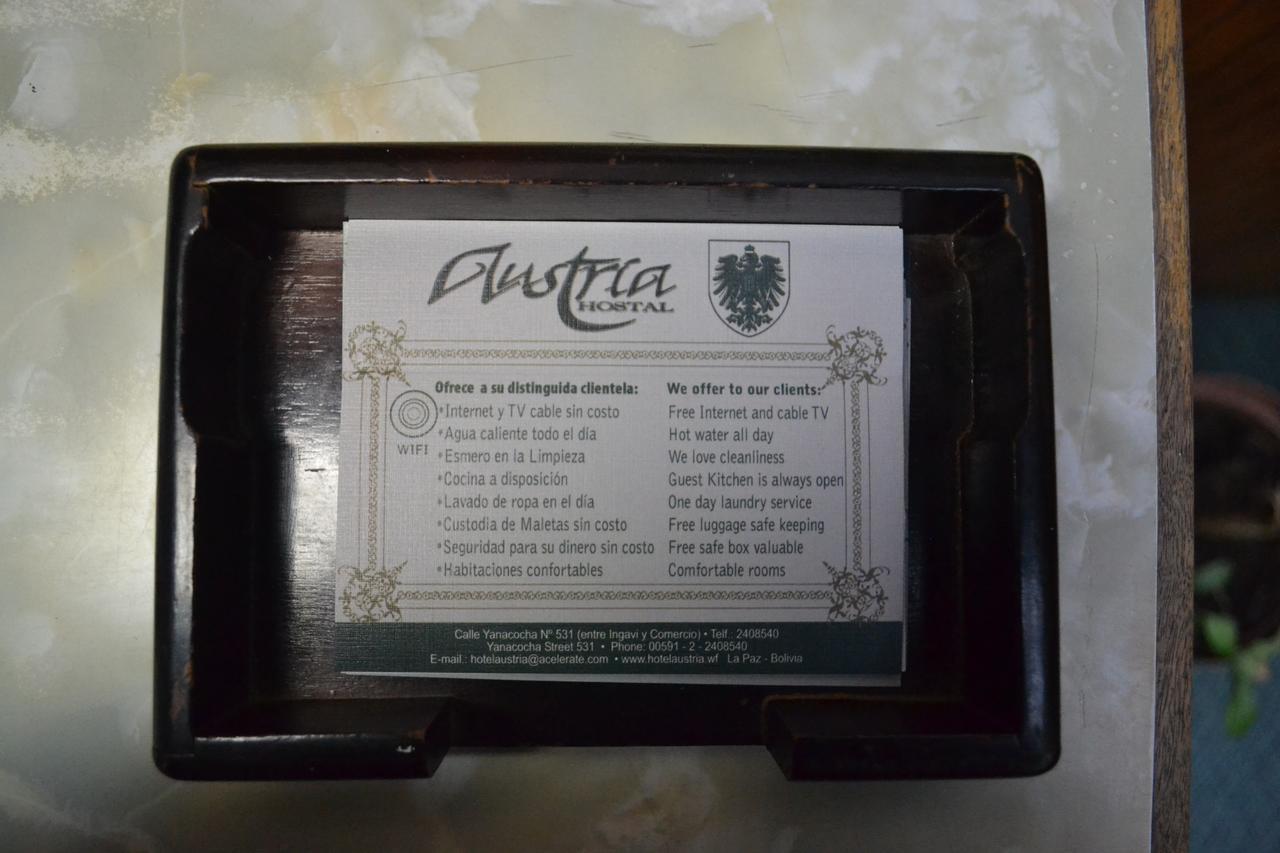 Hostal Austria Ла Пас Екстериор снимка